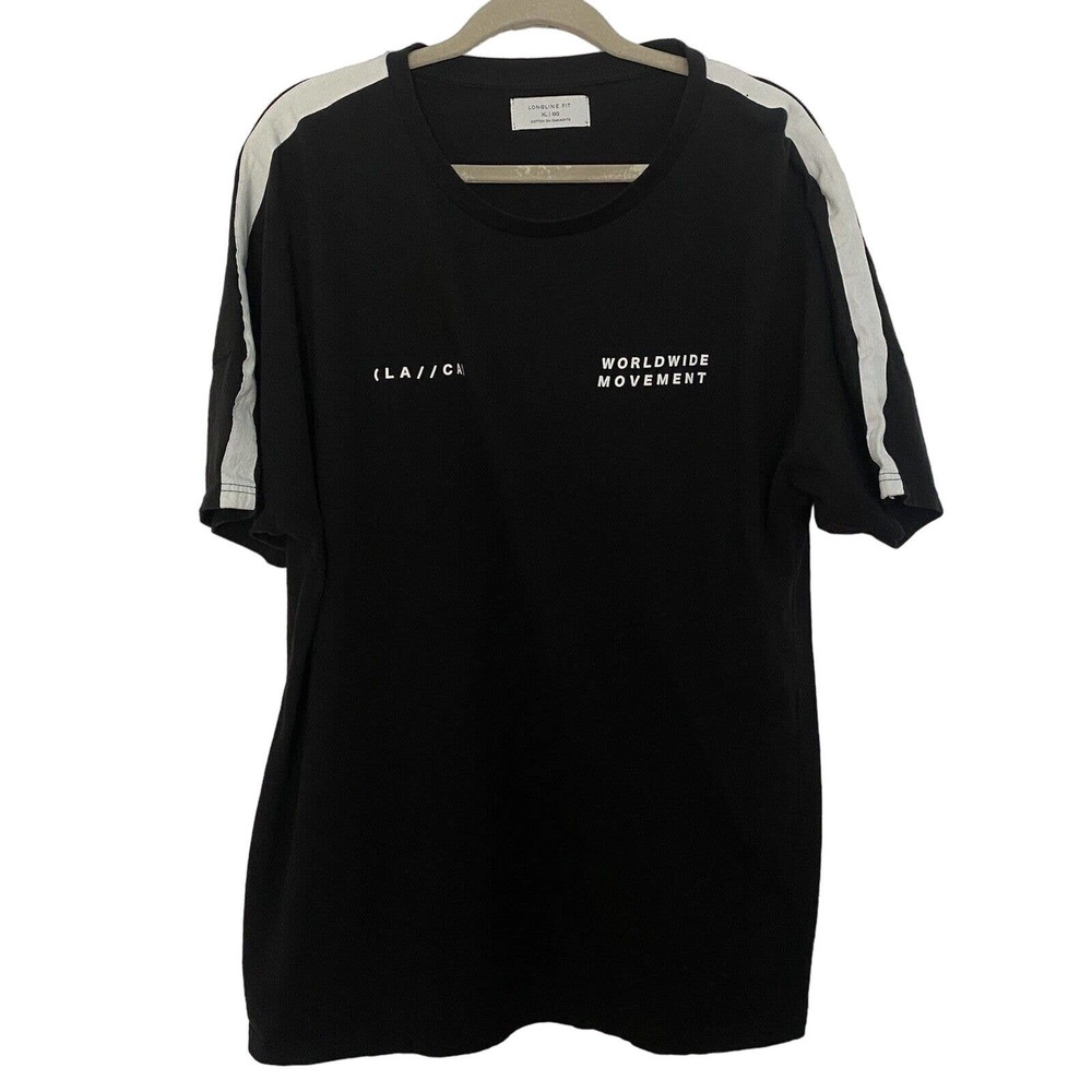 🌵 Cotton On Longline Fit Men's Worldwide Movement LA/CA T-Shirt - Size XL